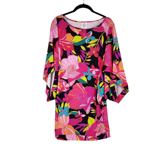 Trina Turk Swim Cover Up Dress Tunic Floral Colorful Tropical Small - Picture 1 of 12